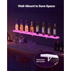 image:imageVEVOR LED Lighted Liquor Bottle Display 1 Tier 48 Inches Whiskey Rack Supports USB Illuminated Home Bar Shelf with RF Remote amp App Control 7 Static Colors Acrylic Lighted Shelf for 12 Bottles1 Step 60 Inches