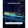 image:imageVEVOR LED Lighted Liquor Bottle Display 1 Tier 48 Inches Whiskey Rack Supports USB Illuminated Home Bar Shelf with RF Remote amp App Control 7 Static Colors Acrylic Lighted Shelf for 12 Bottles1 Step 60 Inches