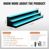 image:imageVEVOR LED Lighted Liquor Bottle Display 1 Tier 48 Inches Whiskey Rack Supports USB Illuminated Home Bar Shelf with RF Remote amp App Control 7 Static Colors Acrylic Lighted Shelf for 12 Bottles3 Step 60 Inches