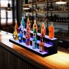 image:imageVEVOR LED Lighted Liquor Bottle Display 1 Tier 48 Inches Whiskey Rack Supports USB Illuminated Home Bar Shelf with RF Remote amp App Control 7 Static Colors Acrylic Lighted Shelf for 12 Bottles3 Step 48 Inches