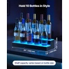 image:imageVEVOR LED Lighted Liquor Bottle Display 1 Tier 48 Inches Whiskey Rack Supports USB Illuminated Home Bar Shelf with RF Remote amp App Control 7 Static Colors Acrylic Lighted Shelf for 12 Bottles2 Step 20 Inches