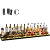 image:imageVEVOR LED Lighted Liquor Bottle Display 1 Tier 48 Inches Whiskey Rack Supports USB Illuminated Home Bar Shelf with RF Remote amp App Control 7 Static Colors Acrylic Lighted Shelf for 12 Bottles3 Step 70 Inches