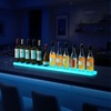 image:imageVEVOR LED Lighted Liquor Bottle Display 1 Tier 48 Inches Whiskey Rack Supports USB Illuminated Home Bar Shelf with RF Remote amp App Control 7 Static Colors Acrylic Lighted Shelf for 12 Bottles1 Step 48 Inches