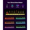 image:imageVEVOR LED Lighted Liquor Bottle Display 1 Tier 48 Inches Whiskey Rack Supports USB Illuminated Home Bar Shelf with RF Remote amp App Control 7 Static Colors Acrylic Lighted Shelf for 12 Bottles1 Step 48 Inches