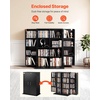 image:imageVEVOR Media Storage Cabinet 4Tier DVD Shelf Organizer 2402 x 1449 x 3331 in Multimedia Storage Organizer for CDs DVDs Books Games CD Shelf for Living Room Home Office Recording Room BlackBlack