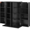 image:imageVEVOR Media Storage Cabinet 4Tier DVD Shelf Organizer 2402 x 1449 x 3331 in Multimedia Storage Organizer for CDs DVDs Books Games CD Shelf for Living Room Home Office Recording Room BlackBlack