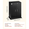 image:imageVEVOR Media Storage Cabinet 4Tier DVD Shelf Organizer 2402 x 1449 x 3331 in Multimedia Storage Organizer for CDs DVDs Books Games CD Shelf for Living Room Home Office Recording Room BlackBlack
