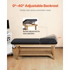 image:imageVEVOR Medical Exam Table Wooden Framed Medical Examination Bed Physical Therapy Exam Table with Adjustable Backrest Storage Shelf amp Paper Roll Dispenser for Hospitals Clinics Rehab Centers 500LBS