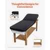 image:imageVEVOR Medical Exam Table Wooden Framed Medical Examination Bed Physical Therapy Exam Table with Adjustable Backrest Storage Shelf amp Paper Roll Dispenser for Hospitals Clinics Rehab Centers 500LBS