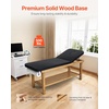 image:imageVEVOR Medical Exam Table Wooden Framed Medical Examination Bed Physical Therapy Exam Table with Adjustable Backrest Storage Shelf amp Paper Roll Dispenser for Hospitals Clinics Rehab Centers 500LBS