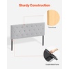 image:imageVEVOR Metal Headboard Queen Size Headboard with Adjustable Height W5965 x H4055 x D15 inches Ideal for Bedroom Hotel Homestay Dormitory BlackDiamond Tufted