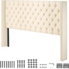 image:imageVEVOR Metal Headboard Queen Size Headboard with Adjustable Height W5965 x H4055 x D15 inches Ideal for Bedroom Hotel Homestay Dormitory Blackcarbon steel