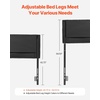 image:imageVEVOR Metal Headboard Queen Size Headboard with Adjustable Height W5965 x H4055 x D15 inches Ideal for Bedroom Hotel Homestay Dormitory Blackcarbon steel