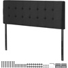 image:imageVEVOR Metal Headboard Queen Size Headboard with Adjustable Height W5965 x H4055 x D15 inches Ideal for Bedroom Hotel Homestay Dormitory Blackcarbon steel