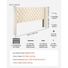 image:imageVEVOR Metal Headboard Queen Size Headboard with Adjustable Height W5965 x H4055 x D15 inches Ideal for Bedroom Hotel Homestay Dormitory Blackcarbon steel