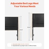 image:imageVEVOR Metal Headboard Queen Size Headboard with Adjustable Height W5965 x H4055 x D15 inches Ideal for Bedroom Hotel Homestay Dormitory Blackcarbon steel