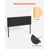 image:imageVEVOR Metal Headboard Queen Size Headboard with Adjustable Height W5965 x H4055 x D15 inches Ideal for Bedroom Hotel Homestay Dormitory Blackcarbon steel