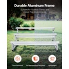 image:imageVEVOR Mobile Bleachers 3Row TipNRoll Spectator Bleachers with 4 Swivel Casters HeavyDuty Aluminum Alloy Seating with Double Foot Planks Holds 750 lbs  340 kg per Tier for Sports Events