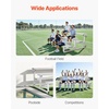 image:imageVEVOR Mobile Bleachers 3Row TipNRoll Spectator Bleachers with 4 Swivel Casters HeavyDuty Aluminum Alloy Seating with Double Foot Planks Holds 750 lbs  340 kg per Tier for Sports Events
