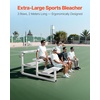 image:imageVEVOR Mobile Bleachers 3Row TipNRoll Spectator Bleachers with 4 Swivel Casters HeavyDuty Aluminum Alloy Seating with Double Foot Planks Holds 750 lbs  340 kg per Tier for Sports Events