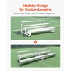 image:imageVEVOR Mobile Bleachers 3Row TipNRoll Spectator Bleachers with 4 Swivel Casters HeavyDuty Aluminum Alloy Seating with Double Foot Planks Holds 750 lbs  340 kg per Tier for Sports Events