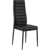image:imageVEVOR Modern Dining Room Accent Chairs Set of 4 Upholstered Leather Side Chair for Living Room SpaceSaving Kitchen Chair with Thick Cushions and Metal Legs WhiteSet of 4Black
