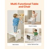 image:imageVEVOR Montessori Weaning Table and Chair Set 3 in 1 Wooden Toddler Table and Chairs with Chalkboard Adjustable Height Montessori Table for Ages 15 Ideal for Drawing Reading Eating  NaturalWhite