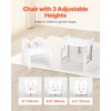 image:imageVEVOR Montessori Weaning Table and Chair Set 3 in 1 Wooden Toddler Table and Chairs with Chalkboard Adjustable Height Montessori Table for Ages 15 Ideal for Drawing Reading Eating  NaturalWhite