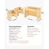 image:imageVEVOR Montessori Weaning Table and Chair Set 3 in 1 Wooden Toddler Table and Chairs with Chalkboard Adjustable Height Montessori Table for Ages 15 Ideal for Drawing Reading Eating  NaturalNatural