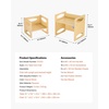 image:imageVEVOR Montessori Weaning Table and Chair Set 3 in 1 Wooden Toddler Table and Chairs with Chalkboard Adjustable Height Montessori Table for Ages 15 Ideal for Drawing Reading Eating  NaturalNatural