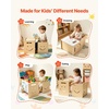 image:imageVEVOR Montessori Weaning Table and Chair Set 3 in 1 Wooden Toddler Table and Chairs with Chalkboard Adjustable Height Montessori Table for Ages 15 Ideal for Drawing Reading Eating  NaturalNatural Wood