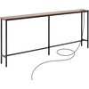 image:imageVEVOR Narrow Console Table 709 Behind Couch Shelf with Power Outlets 1Tier Long Entryway Shelf Narrow Sofa Table with Metal Frame and Charge Station for Entryway Hallway Living Room
