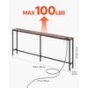 image:imageVEVOR Narrow Console Table 709 Behind Couch Shelf with Power Outlets 1Tier Long Entryway Shelf Narrow Sofa Table with Metal Frame and Charge Station for Entryway Hallway Living Room