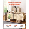 image:imageVEVOR Narrow Console Table 709 Behind Couch Shelf with Power Outlets 1Tier Long Entryway Shelf Narrow Sofa Table with Metal Frame and Charge Station for Entryway Hallway Living Room
