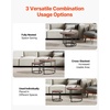 image:imageVEVOR Nesting Coffee Table Set of 2 236 in Round Coffee Table Glass Nesting Tables for Small Place Modern End Side Tables Night Stand with Metal Frame for Living Room Bedroom Balcony OfficeBrown