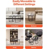 image:imageVEVOR Nesting Coffee Table Set of 2 236 in Round Coffee Table Glass Nesting Tables for Small Place Modern End Side Tables Night Stand with Metal Frame for Living Room Bedroom Balcony OfficeBlack