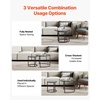image:imageVEVOR Nesting Coffee Table Set of 2 236 in Round Coffee Table Glass Nesting Tables for Small Place Modern End Side Tables Night Stand with Metal Frame for Living Room Bedroom Balcony OfficeBlack