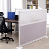 image:imageVEVOR Office Divider Privacy Partitions 2Pack 72 x 48 Room Divider Walls PET Workstation Cubicle Partition with Frosted Acrylic Windows Freestanding Privacy Panels for Office Library SchoolTranslucent