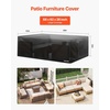 image:imageVEVOR Patio Furniture Cover 420D Heavy Duty Waterproof Outdoor Dining Table and Chairs Cover Large Rectangular Patio Table Covers with Air Vent for All Weather 74L x 47W x 28H inch Black88L x 62W x 28H