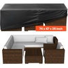 image:imageVEVOR Patio Furniture Cover 420D Heavy Duty Waterproof Outdoor Dining Table and Chairs Cover Large Rectangular Patio Table Covers with Air Vent for All Weather 74L x 47W x 28H inch Black74L x 47W x 28H