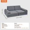 image:imageVEVOR Play Couch Modular Kids Nugget Couch 15pcs Toddler Foam Sofa Couch with HighDensity 25D Sponge for Playing Creating Sleeping Imaginative Kids Furniture for Bedroom and Playroom10 Pcs