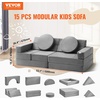 image:imageVEVOR Play Couch Modular Kids Nugget Couch 15pcs Toddler Foam Sofa Couch with HighDensity 25D Sponge for Playing Creating Sleeping Imaginative Kids Furniture for Bedroom and PlayroomModular