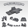 image:imageVEVOR Play Couch Modular Kids Nugget Couch 15pcs Toddler Foam Sofa Couch with HighDensity 25D Sponge for Playing Creating Sleeping Imaginative Kids Furniture for Bedroom and Playroom10 Pcs