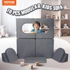 image:imageVEVOR Play Couch Modular Kids Nugget Couch 15pcs Toddler Foam Sofa Couch with HighDensity 25D Sponge for Playing Creating Sleeping Imaginative Kids Furniture for Bedroom and Playroom10 Pcs