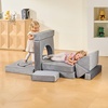 image:imageVEVOR Play Couch Modular Kids Nugget Couch 15pcs Toddler Foam Sofa Couch with HighDensity 25D Sponge for Playing Creating Sleeping Imaginative Kids Furniture for Bedroom and Playroom14 Pcs