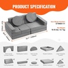 image:imageVEVOR Play Couch Modular Kids Nugget Couch 15pcs Toddler Foam Sofa Couch with HighDensity 25D Sponge for Playing Creating Sleeping Imaginative Kids Furniture for Bedroom and PlayroomModular