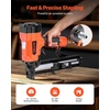 image:imageVEVOR Pneumatic Staple Gun 16 Gauge 1inch Wide Crown Pneumatic Stapler 58 to 112 Length 70120PSI Air Staple Gun with Two Firing Modes for Roof Decking Wall Sheathing Fencing Subflooring