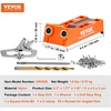 image:imageVEVOR Pocket Hole Jig 56 Pcs Mini Jig Pocket Hole System with 9 Cclamp Step Drill Wrench Drill Stop Ring Square Drive Bit and Screws for DIY Carpentry ProjectsMini