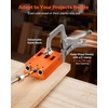 image:imageVEVOR Pocket Hole Jig Kit 34 Pcs Pocket Hole Jig System with 11 Cclamp Fixture Step Drills Wrenches Drill Stop Rings Square Drive Bits Toolbox Adjustable for DIY Carpentry ProjectsOrange