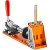 image:imageVEVOR Pocket Hole Jig Kit 34 Pcs Pocket Hole Jig System with 11 Cclamp Fixture Step Drills Wrenches Drill Stop Rings Square Drive Bits Toolbox Adjustable for DIY Carpentry ProjectsOrange